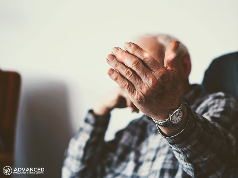 Old Man with Osteoarthritis in Hands