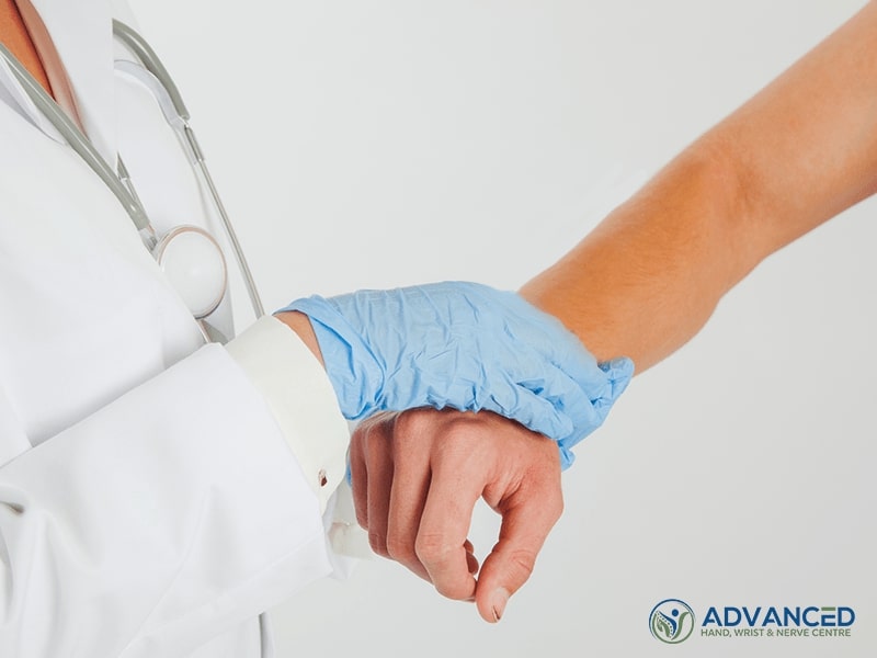 Wrist checkup by doctor