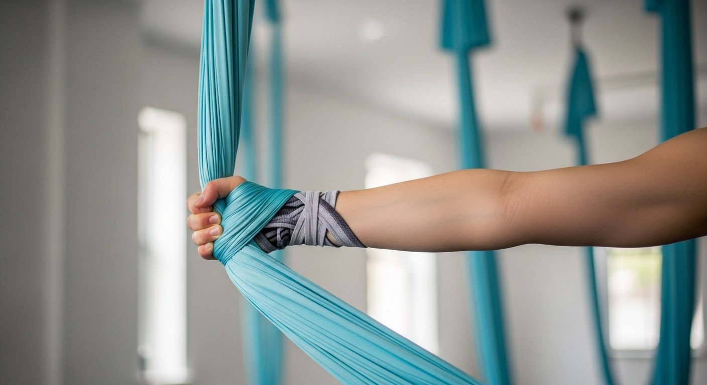 Image aerial yoga wrist grip positioning studio 1721779500