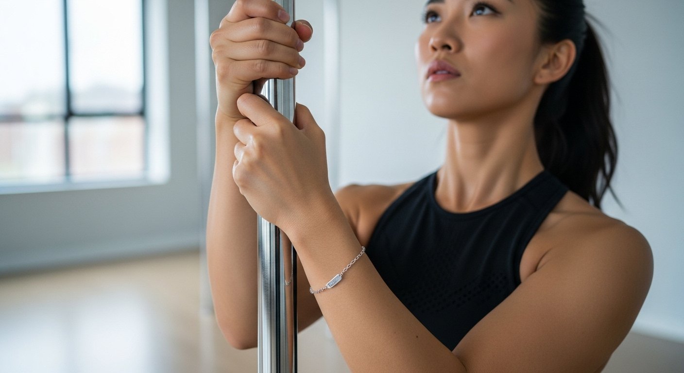 Image asian woman pole dancing wrist grip studio 1721779500